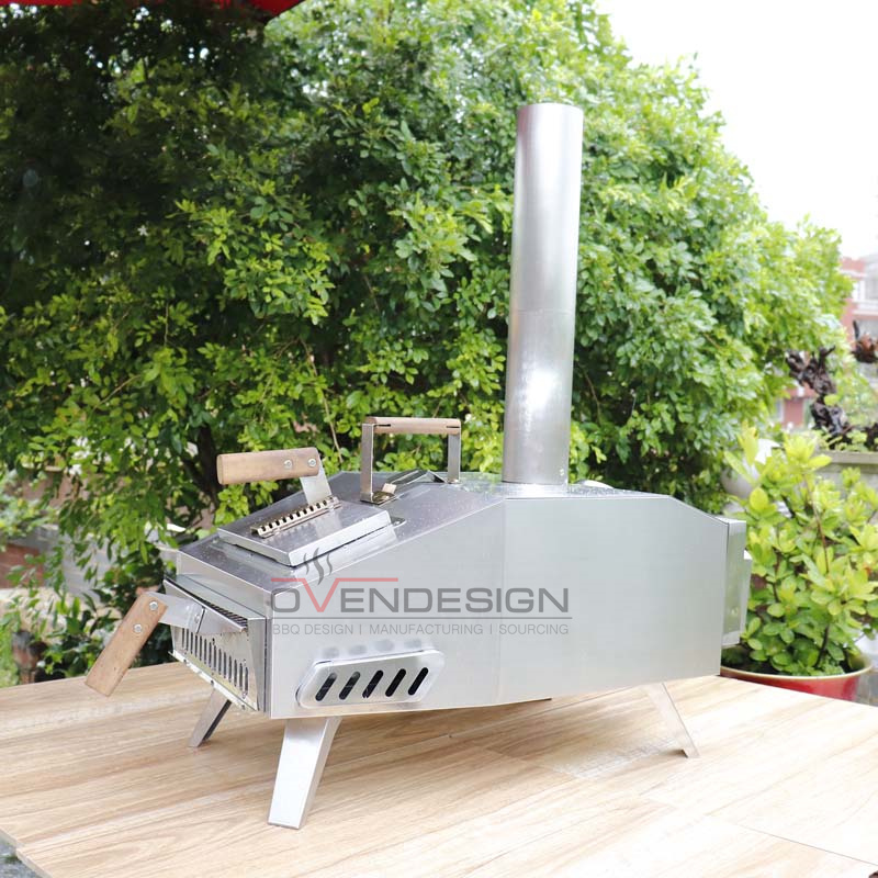 Portable Wood-Fired Outdoor Pizza Oven Rear Heating With Pull-Out Drawer 3 Portable Wood-Fired Outdoor Pizza Oven Rear Heating With Pull-Out Drawer